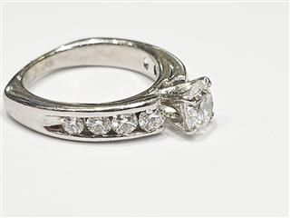 18K White Gold G VS1 2 CT Round Diamond Engagement Ring Sz 7